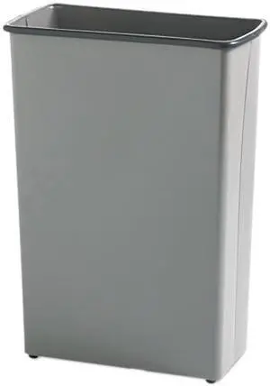 Safco 9618CH Fire-Safe Wastebasket, Rectangular, Steel, 22 gal, Charcoal