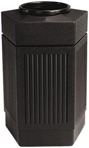 Safco 30 Gallon Canmeleon Pentagon Polyethylene Indoor/Outdoor Receptacle (Black)