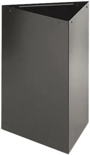 Safco 9550BL Trifecta Receptacle 26 Inch High Base, Triangular, 15 gal, Black
