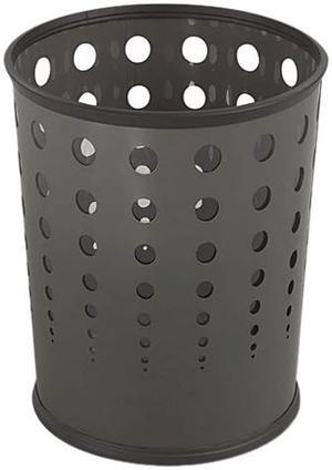 Safco 9740BL Bubble Wastebasket, Round, Steel, 6 gal, Black