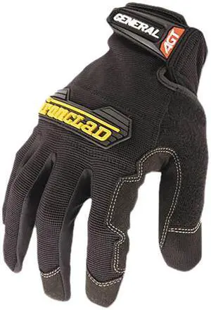 Ironclad GUG-04-L General Utility Spandex Gloves, 1 Pair, Black, Large