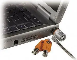 Kensington 64068 Laptop Computer Microsaver Security Cable w/Lock, White Cable, Two Keys