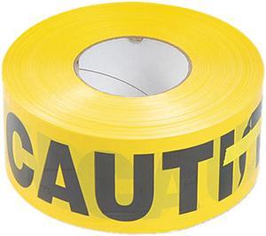 Tatco 10700 Caution Barricade Safety Tape, Yellow, 3w x 1,000 ft. Roll