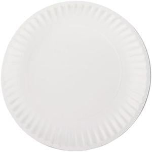 Gold Label Coated Paper Plates 9 Dia White AJM Packaging