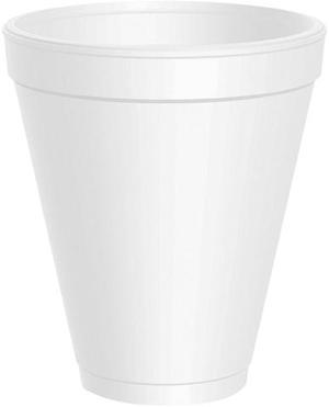 Dawn 12J16 Drink Foam Cups, 12 oz, White, 1000/Carton