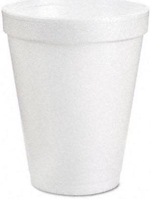 Dart Foam Drink Cups, 8 oz, White, 25/Bag, 40 Bags/Carton DCC8J8