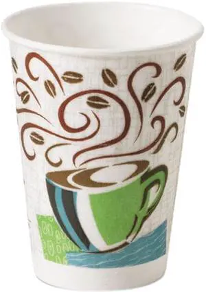 Dixie 5338DX Hot Cups, Paper, 8 oz., Coffee Dreams Design, 500/Carton