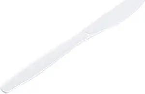 Dixie KH217 Plastic Tableware, Heavyweight Knives, White, 1000/Carton
