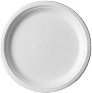 Eco-Products EPP013 Compostable Sugarcane Dinnerware, 9" Plate, Natural White, 500/Carton