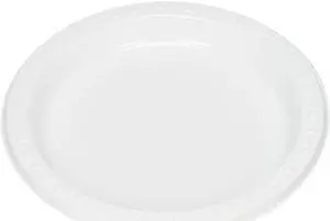 Tablemate 7644WH Plastic Dinnerware, Plates, 7" Diameter, White, 125/Pack
