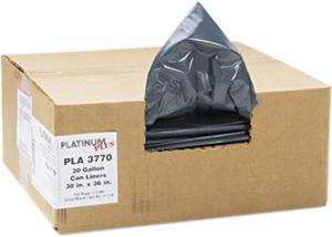 Webster PLA3770 Super Heavy-Duty Platinum Plus Liners - Medium Size 30 gal, 1.35 mil, 30" x 36",100/Carton