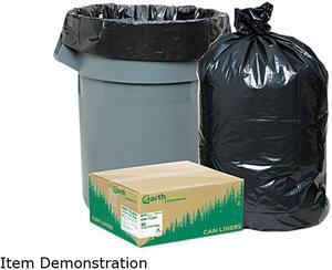 Webster RNW1TL80V Plastic Earthsense Recycled Large Trash & Yard Waste Bag, 0.9 Mil, Flat Seal, 40" x 32.5", in Individually Folded Dispensing Bag, Black