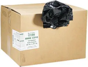 Webster RNW3310 Trash Bag - 500 / Carton - 16 gal - Resin - Black
