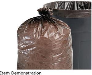 Stout T3039B13 100% Recycled Plastic Garbage Bags, 20-30gal, 1.3mil, 30x39, Brown/Black (Case of 100)