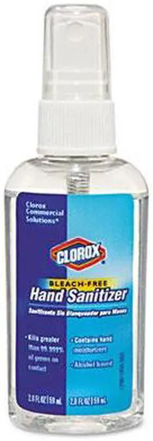 Clorox 02174 Unscented Moisturizing Hand Sanitizer, 2-oz. Spray Bottle