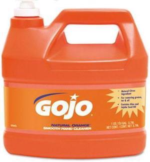 GOJO 0945-04 NATURAL ORANGE Smooth Hand Cleaner, 1 gal, Pump Dispenser, Citrus Scent