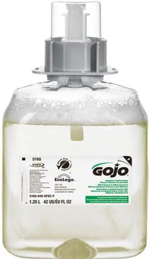 GOJO 5165-03 FMX Green Seal Foam Handwash Dispenser Refill, Unscented, 1250mL / Bottle