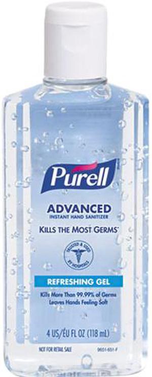 PURELL 9651-24 Instant Hand Sanitizer, 4-oz. Flip-Cap Bottle, 24/Carton