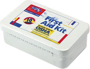 First Aid Only 240-AN Unitized First Aid Kit for 10 People, 46 Pieces, OSHA/ANSI, Plastic Case
