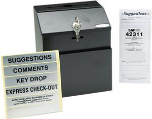 Safco 4232BL Steel Suggestion/Key Drop Box with Locking Top, 7 x 6 x 8-1/2