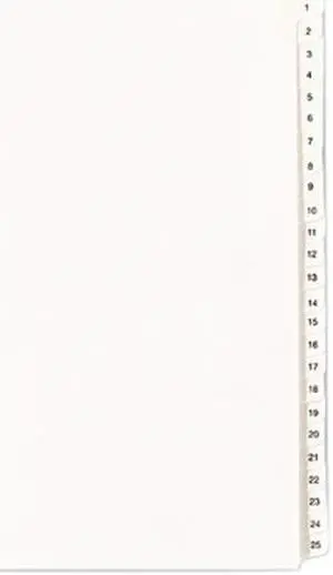 Avery 01701 Collated Legal Dividers Allstate Style, Letter Size, 1-25 Tab Set (1701)