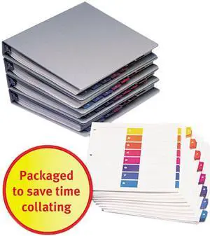 Avery 11168 Ready Index Table/Contents Dividers, 8-Tab, 1-8, Letter, Assorted, 24 Sets
