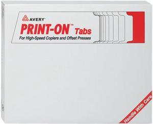 Avery Print-On Tabs for High-Speed Copiers and Offset Presses, 5 Tabs (20406)
