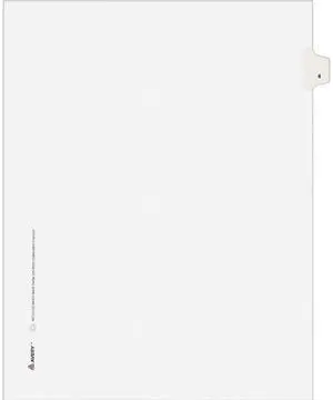 Avery 82202 Allstate-Style Legal Side Tab Divider, Title: 4, Letter, White, 25/Pack