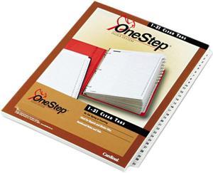 Cardinal 60113 Traditional OneStep Index System, 31-Tab, 1-31, Letter, White, 31/Set
