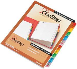 Cardinal 60118 Traditional OneStep Index System, 31-Tab, 1-31, Letter, Assorted, 31/Set