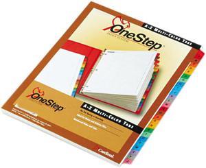 Cardinal 60218 Traditional OneStep Index System, 26-Tab, A-Z, Letter, Assorted, 26/Set