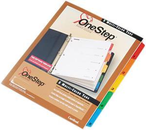 Cardinal 60518 Traditional OneStep Index System, 5-Tab, 1-5, Letter, Assorted, 5/Set