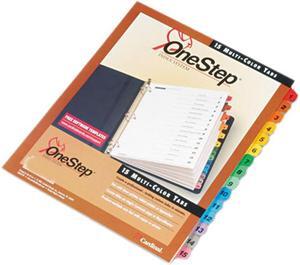Cardinal 61518 Traditional OneStep Index System, 15-Tab, 1-15, Letter, Assorted, 15/Set