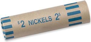 MMF Industries 2160600B08 Preformed Tubular Coin Wrappers, Nickels, $2, 1000 Wrappers/Box