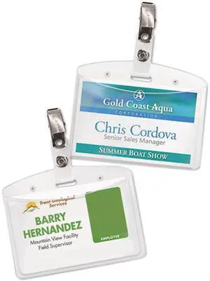 Avery 2921 Photo ID Badge Holder, Horizontal, 2 1/4w x 3 1/2h, Clear, 50/Box