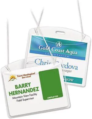 Avery 2922 Photo ID Badge Holder, Horizontal, 4w x 3h, Clear, 100/Box