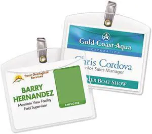 Avery 2923 Photo ID Badge Holder, Horizontal, 4w x 3h, Clear, 100/Box