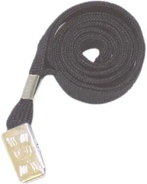 Advantus 75403 Deluxe Safety Lanyards, Clip Style, 36" Long, Black, 24/Box