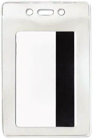 Advantus AVT75419 Security ID Badge Holder, Vertical, 3 3/8w x 4 1/4h, Clear, 50/Box