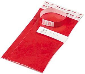 Advantus 75441 Crowd Management Wristbands, Sequentially Numbered, Red, 100/Pack