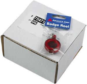 Translucent Retractable ID Card Reel, 34" Extension, Red, 12/Pack Translucent Retractable ID Card Reel, 34" Extension, Red, 12/Pack