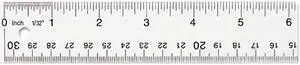 Westcott 10562 Acrylic Ruler w/Two Beveled Edges and Hang Up Hole, 12", Clear