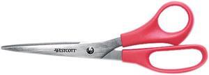 Westcott Value Line Stainless Steel Shears, 8" Length, 3-1/2" Cut