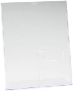 Superior Image Sign Holder w/Pocket, 8-1/2w x 11h, Clear