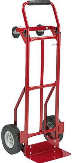 Safco 4086R Two-Way Convertible Hand Truck, 500-600lb Capacity, 18w x 51h, Red