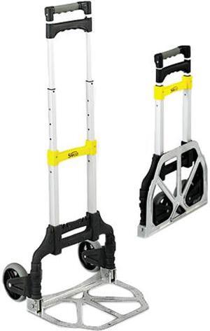 Safco 4049 Stow & Go Cart, 110lb Capacity, 15-1/4w x 16d x 39h, Aluminum