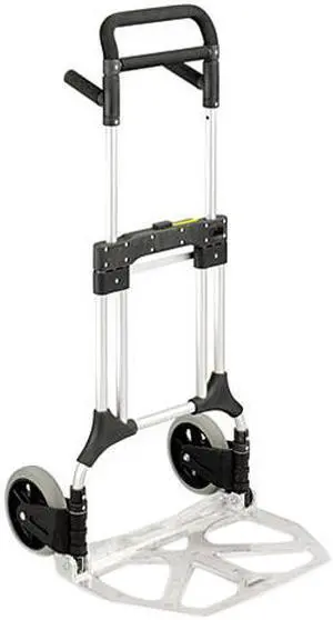 Safco 4055NC Stow-Away Heavy Duty Hand Truck, 500lb Capacity, 23w x 24d x 50h, Aluminum