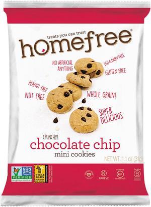 homefree LGFMCC30 Gluten Free Chocolate Chip Mini Cookies, 1.1 oz Pack, 30 / Carton