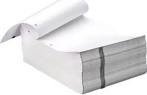 Brother LB3668W3 Premium Fanfold Letter Size Paper with 3 Hole Punch 1000 Sheets Per Pack