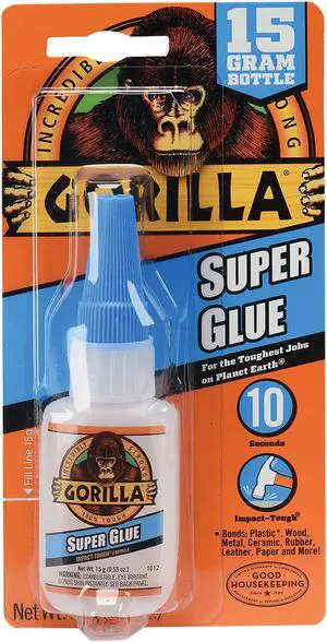 Gorilla Glue 7807101CT Super Glue, 0.53 oz., Dries Clear, 4/Carton